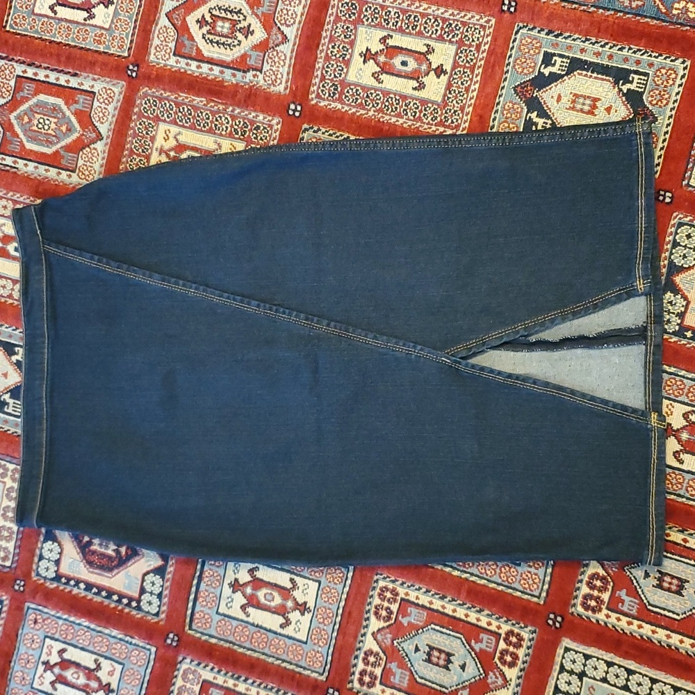 Jean midi skirt